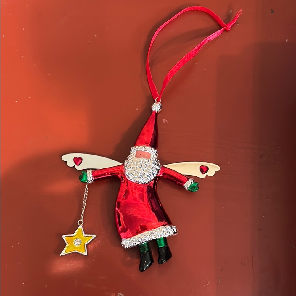 Reed and Barton Red Santa Claus Holiday Ornament